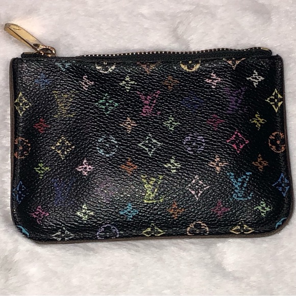 Louis Vuitton Authentic Black Multicolor Murakami Key/Card;Date Code(CA4172) - Picture 13 of 14